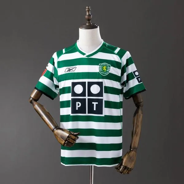 Camiseta de fútbol Sporting CP 2003/04 LOCAL MANGA CORTA VERSION FAN